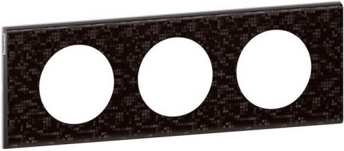 Рамка универсальная Legrand Celiane Corian 3-м. кожа блэк пиксел фото Рамка универсальная Legrand Celiane Corian 3-м. кожа блэк пиксел картинка